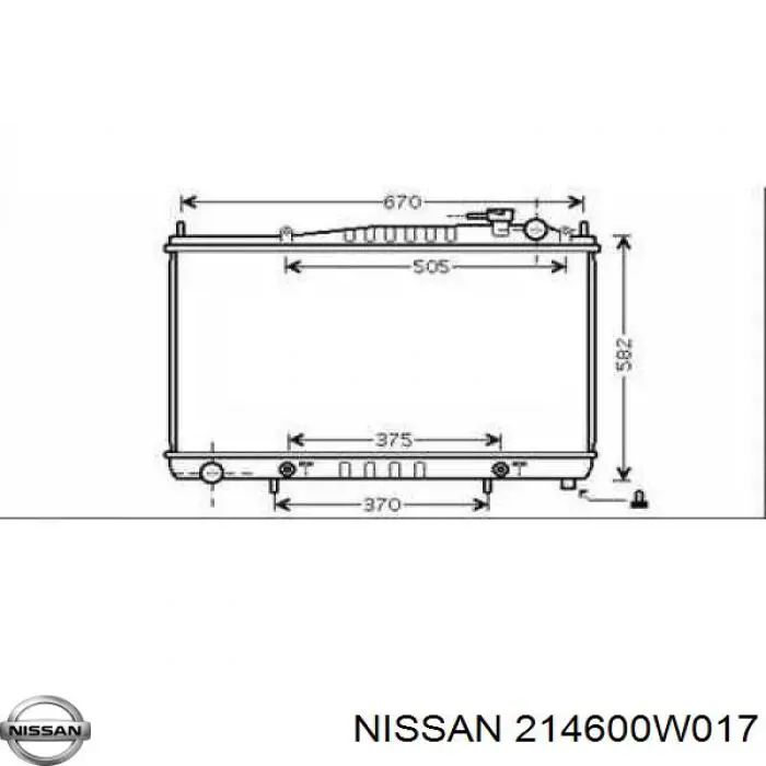 214600W017 Nissan radiador
