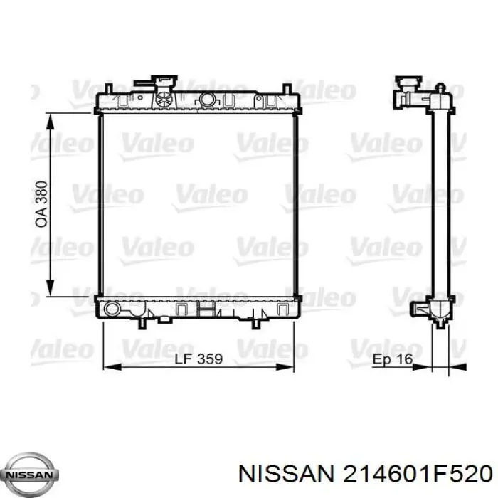 2705083K Polcar radiador refrigeración del motor