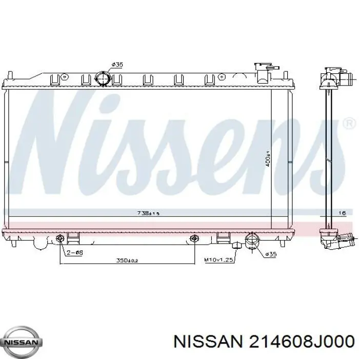 214608J000 Nissan/Infiniti Refrigeración del motor