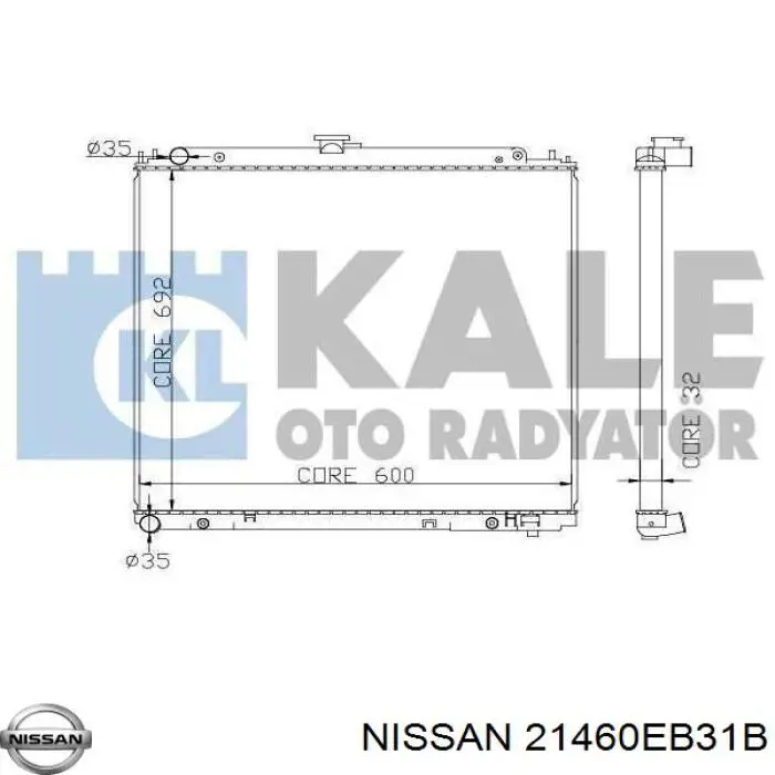 21460EB31B Nissan radiador