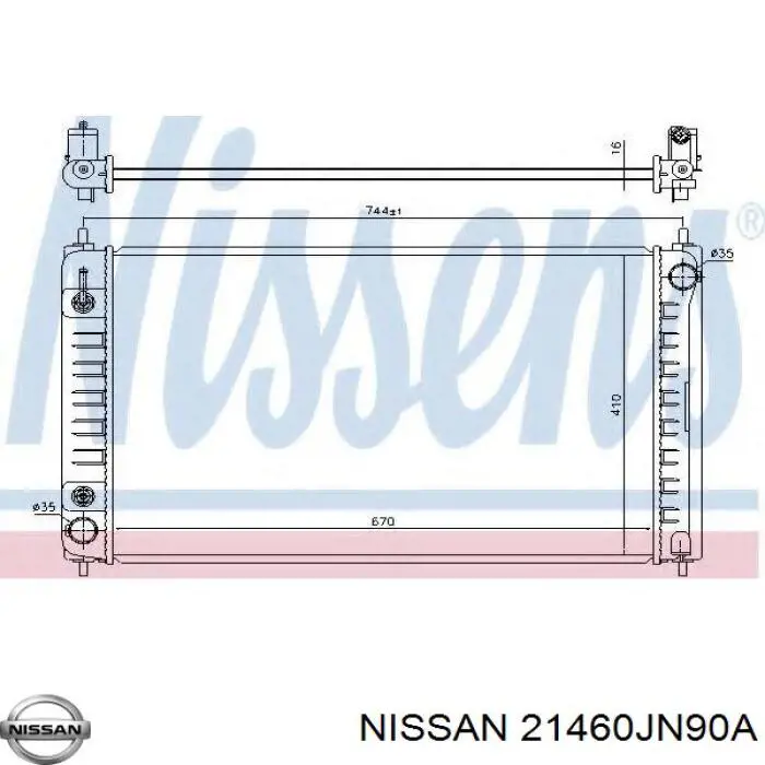 Água radiador Nissan/Infiniti 21460JN90A precio, desde 109,10 EUR