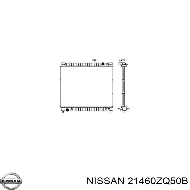 21460-ZQ50B Nissan radiador refrigeración del motor