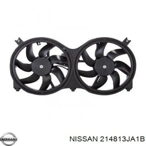 214813JA1B Nissan difusor de radiador, ventilador de refrigeración, condensador del aire acondicionado, completo con motor y rodete