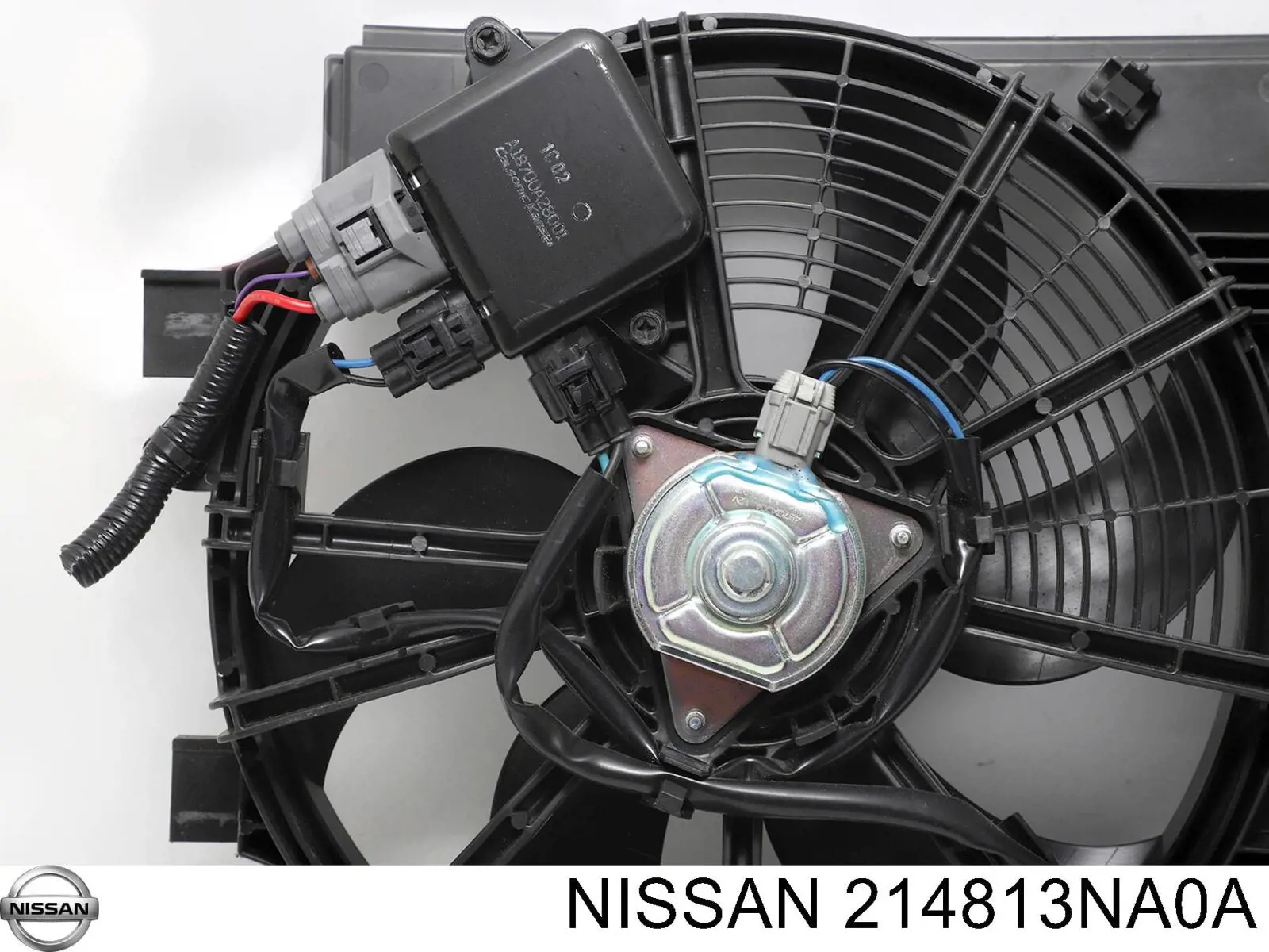 214813NA0A Nissan ventilador (rodete +motor refrigeración del motor con electromotor completo)