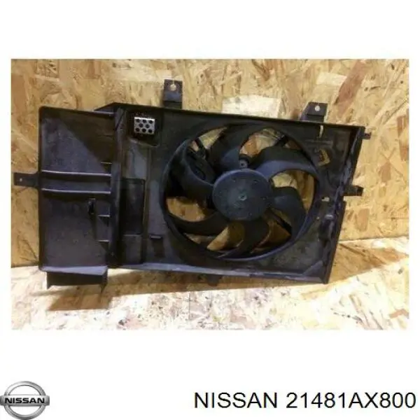 21481AX800 Nissan ventilador (rodete +motor refrigeración del motor con electromotor completo)