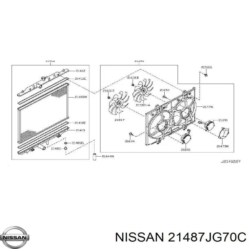 Motor del ventilador de enfriado Nissan X-Trail (T31)