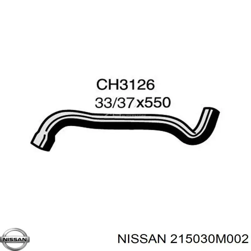 215030M001 Nissan manguera refrigerante para radiador inferiora