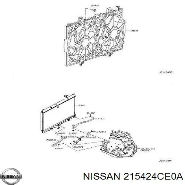 215424CE0A Nissan/Infiniti Soporte superior del radiador