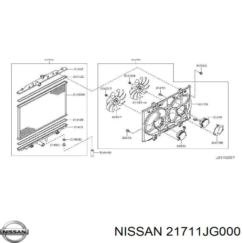 21711JG000 Nissan vaso de expansión, refrigerante
