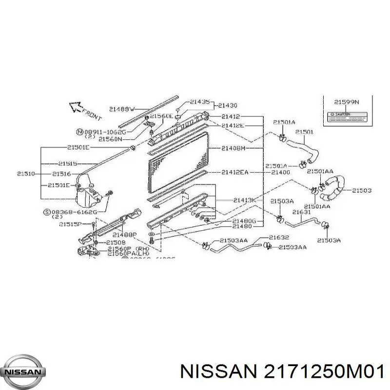Tapón de expansión de refrigerante/anticongelante para Nissan X-Trail (T30)