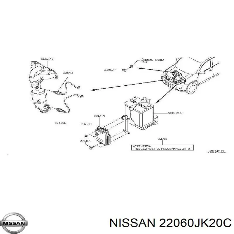 Sensor de detonaciones Nissan/Infiniti 22060JK20C precio, desde 104,80 EUR