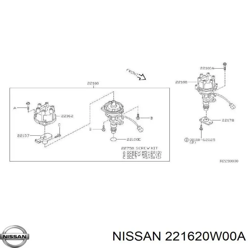 Tapa de distribuidor de encendido para Nissan Pathfinder (R50)