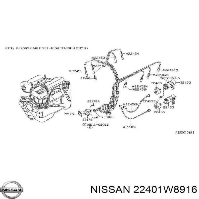 22401W8916 Nissan bujía