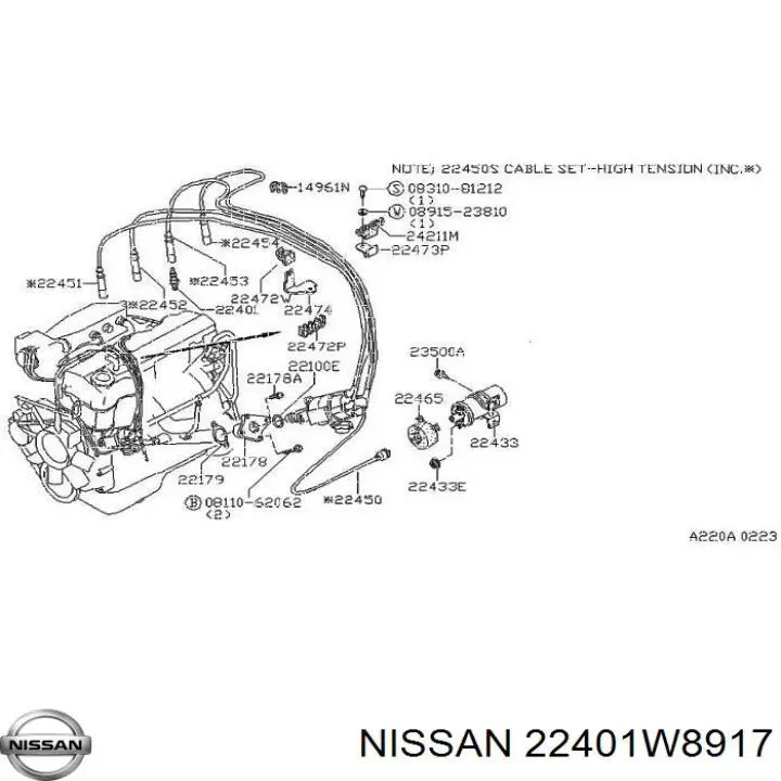 22401W8917 Nissan bujía