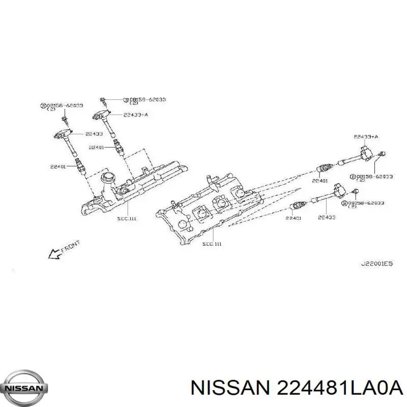 224481LA0A Nissan bobina de encendido