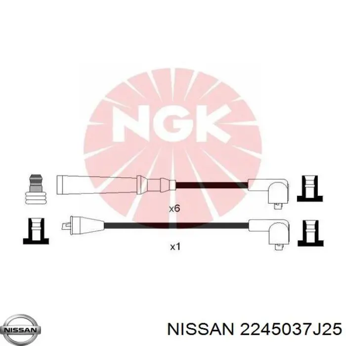 2245037J25 Nissan/Infiniti Cables de alta tensión, juego