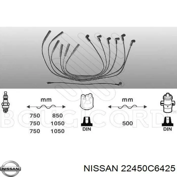 Cables de alta tensión, juego para Nissan Patrol  K260