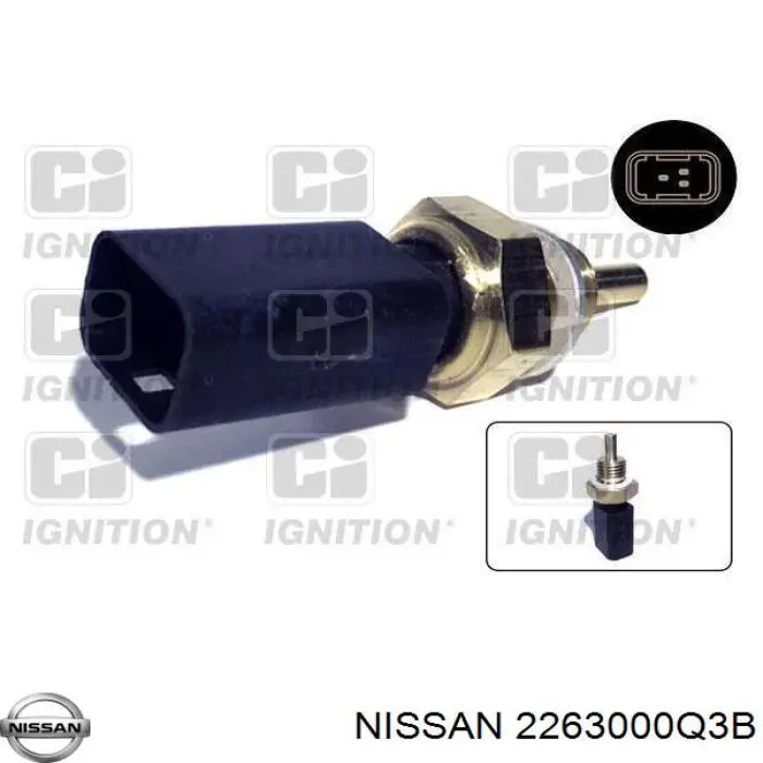 Sensor de temperatura 2263000Q3B Nissan/Infiniti