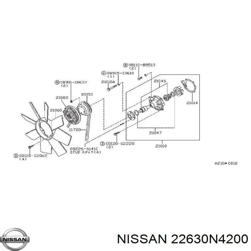 22630N4200 Nissan sensor de temperatura del refrigerante