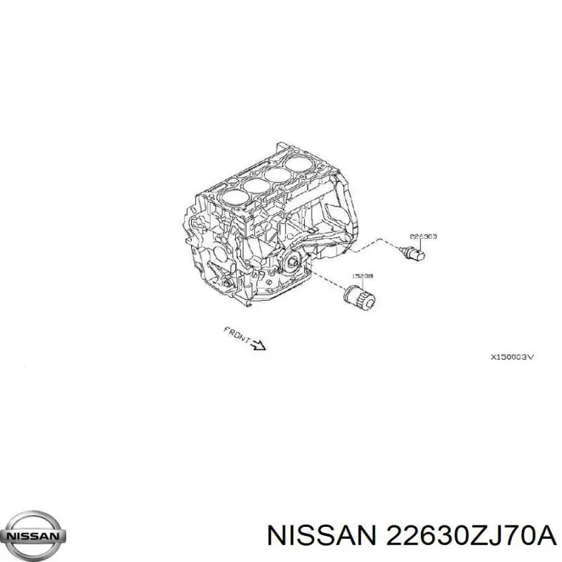 Sensor de temperatura 22630ZJ70A Nissan/Infiniti