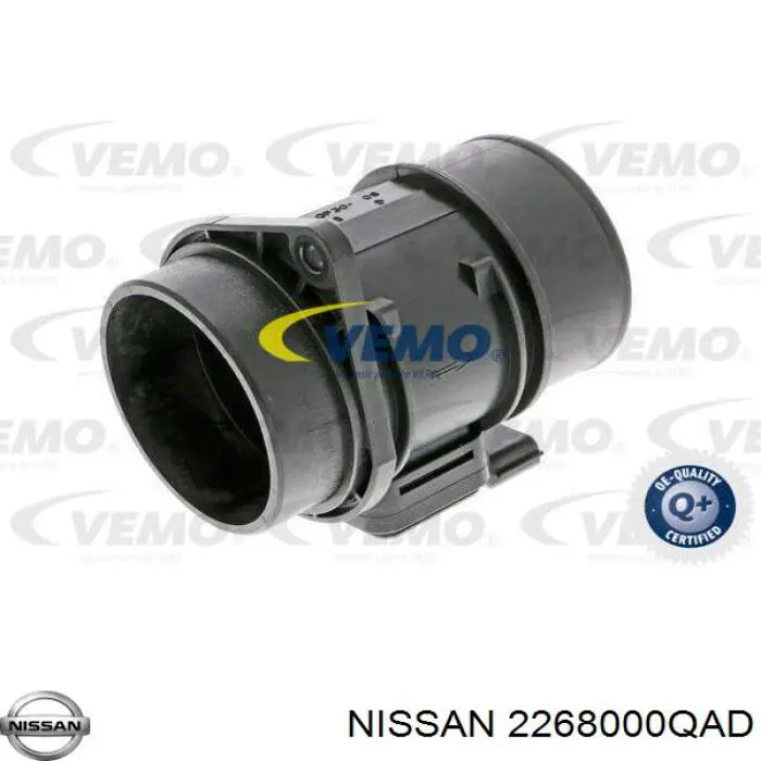 2268000QAD Nissan sensor de flujo de aire/medidor de flujo (flujo de aire masibo)