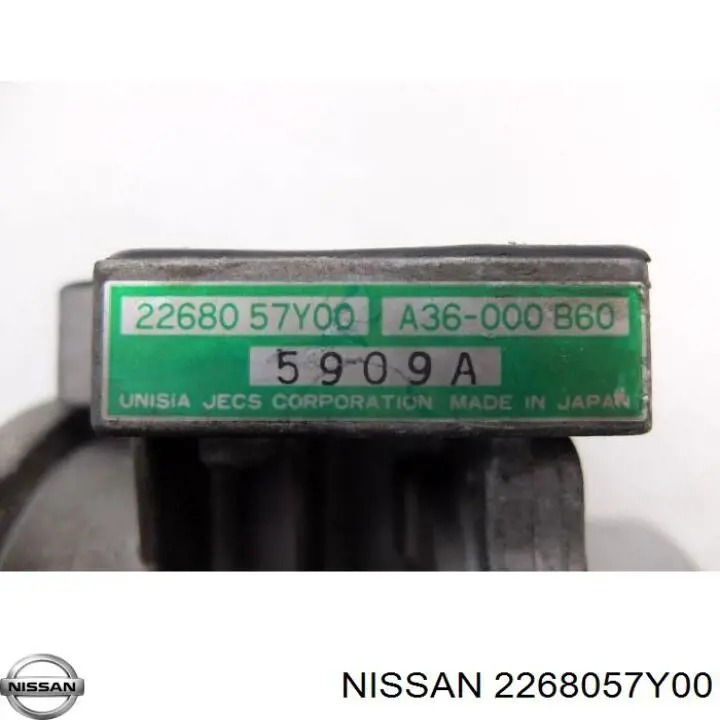 2268057Y00 Nissan sensor de flujo de aire/medidor de flujo (flujo de aire masibo)