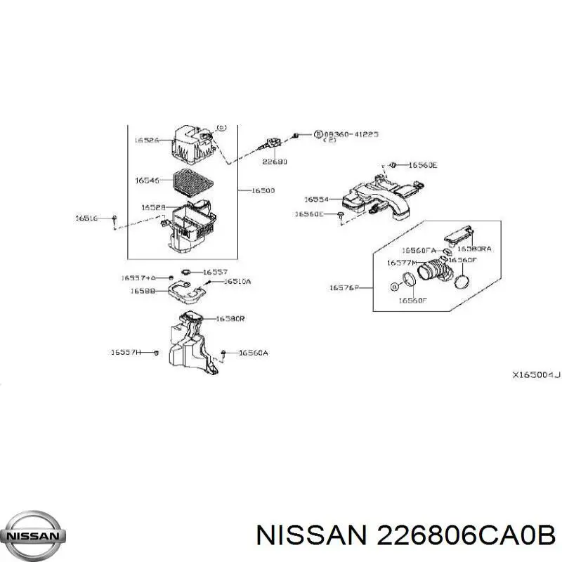 226806CA0B Nissan/Infiniti Sensor de flujo de aire