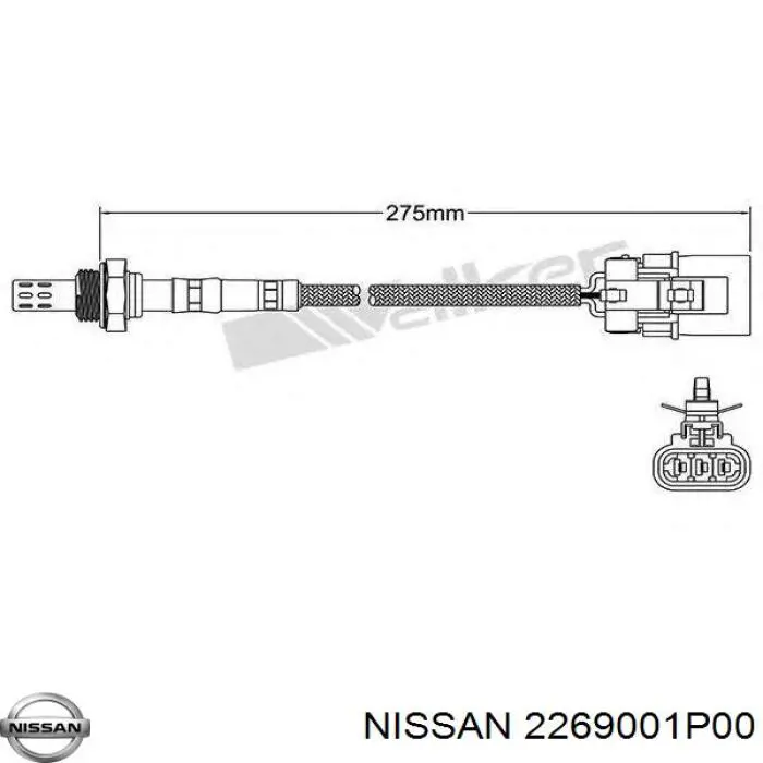 Sensor de oxígeno previo al catalizador 226902S701 Nissan/Infiniti