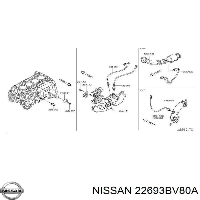 Sonda Lambda Sensor De Oxigeno Para Catalizador para Nissan JUKE (F15)