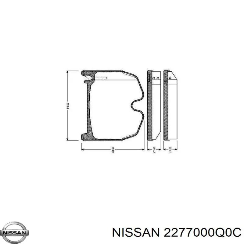 Sensor, presión gas de escape Nissan/Infiniti 2277000Q0C