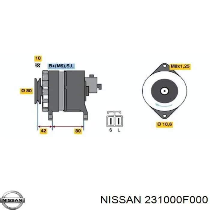 231000F000 Nissan alternador