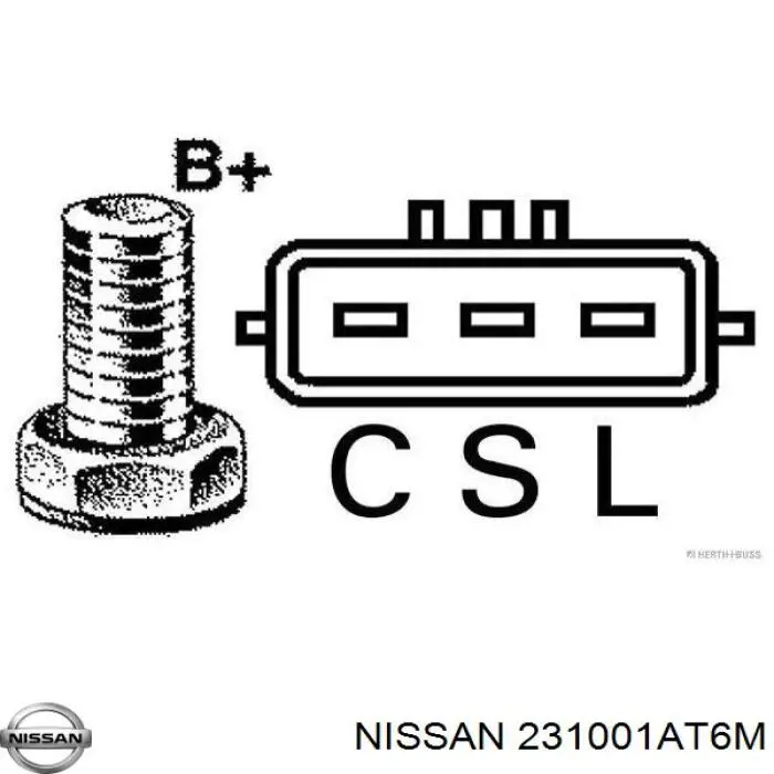 Alternador del motor Nissan/Infiniti 231001AT6M precio, desde 220,70 EUR