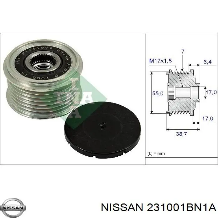 231001BN1A Nissan alternador