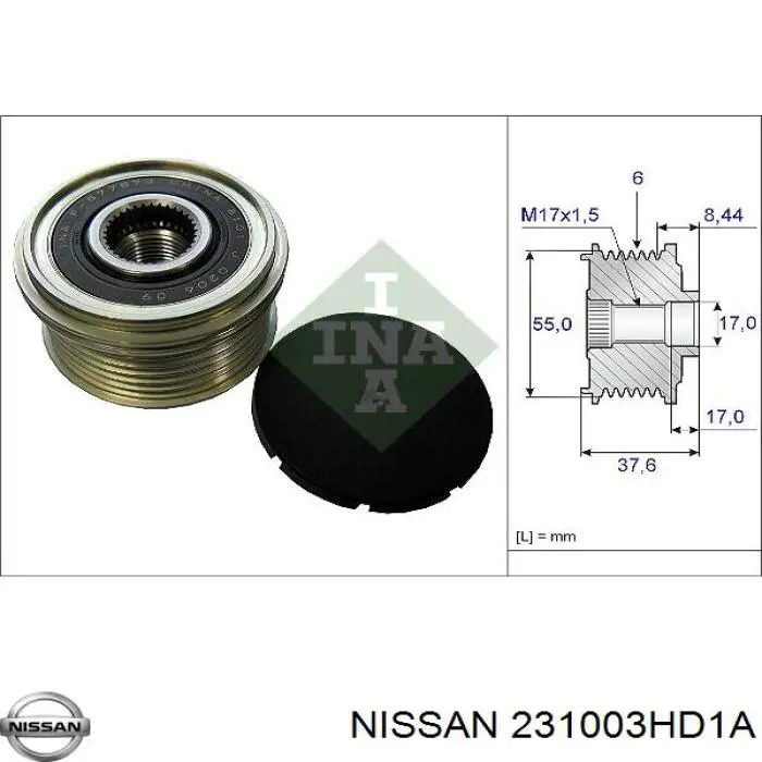 231003HD1A Nissan alternador