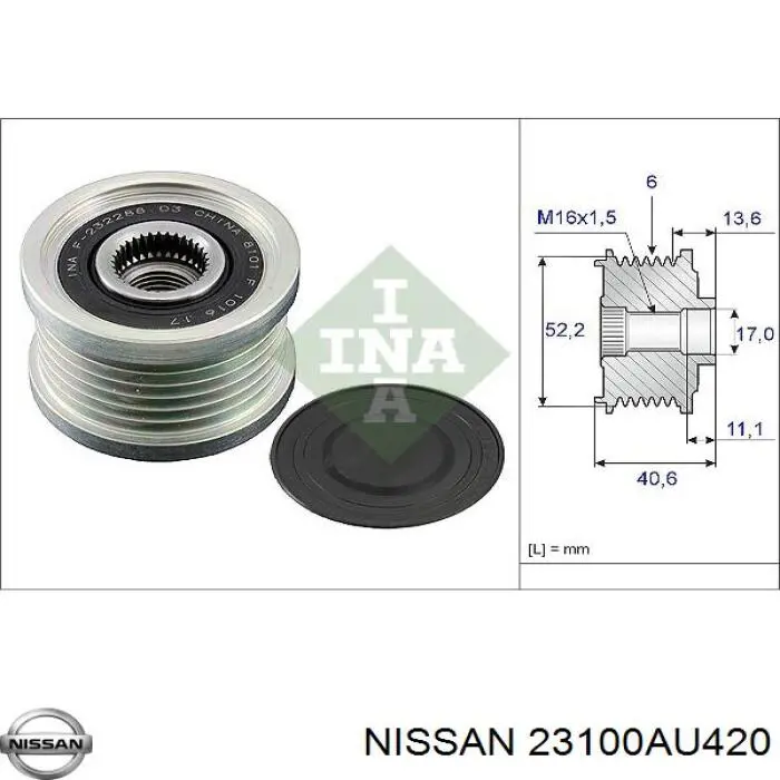 23100AU420 Nissan/Infiniti Alternador de coche