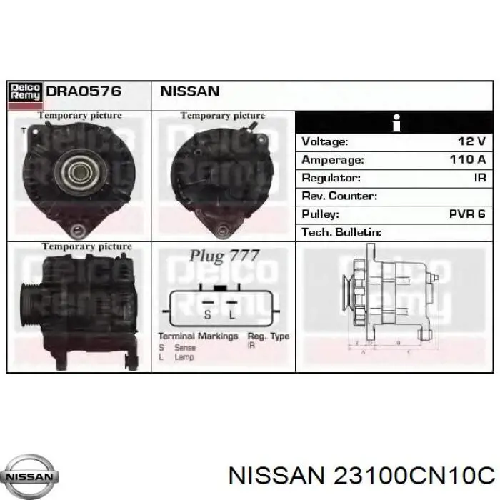 23100CN10C Nissan alternador