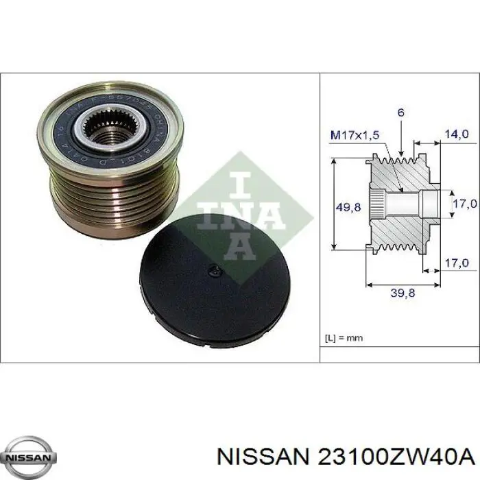 23100ZW40AR Nissan