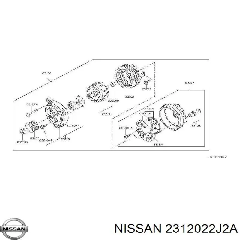 Rodamiento de alternador Nissan/Infiniti 2312022J2A precio, desde 5,21 EUR