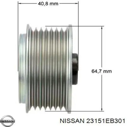 Polea rueda libre Nissan/Infiniti 23151EB301 precio, desde 34,63 EUR