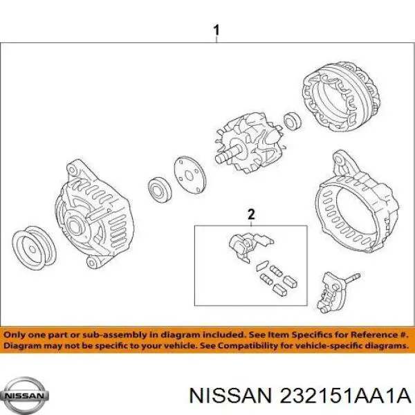 Comprar 232153BE1A Nissan/Infiniti Regulador del alternador