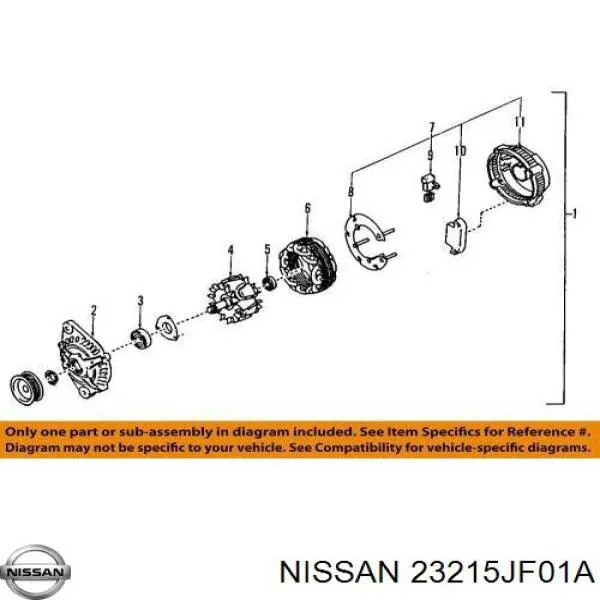 23215JF01A Nissan regulador del alternador