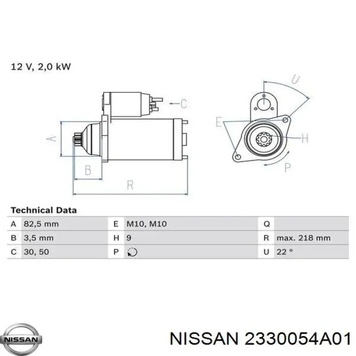 Arrancador Nissan/Infiniti S13305A