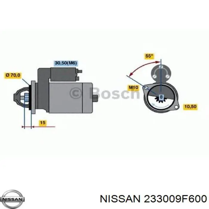 233009F600 Nissan motor de arranque