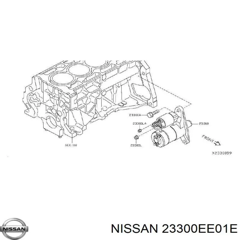 23300EE01E Nissan motor de arranque