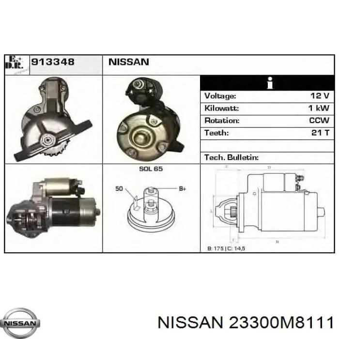 Arrancador Nipparts J5211065