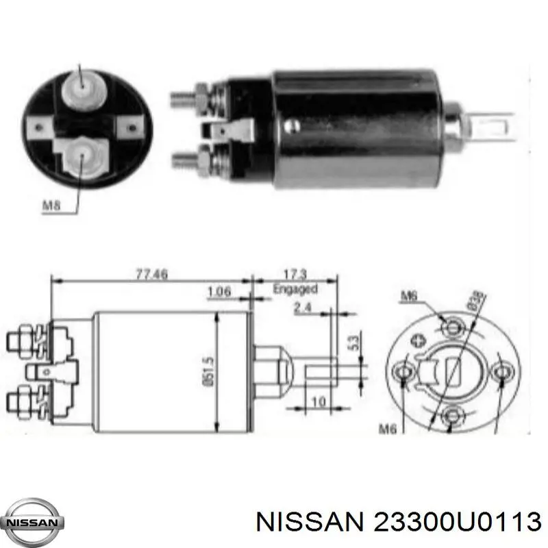 23300U0113 Nissan motor de arranque