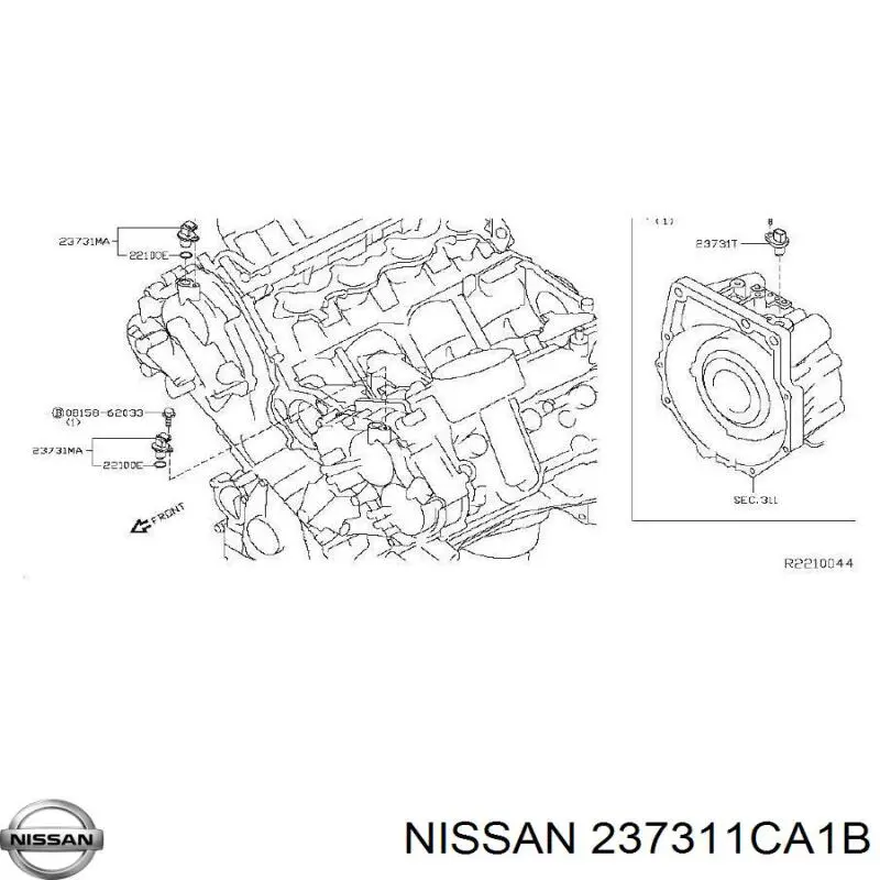 237311CA1B Nissan sensor de posición del árbol de levas