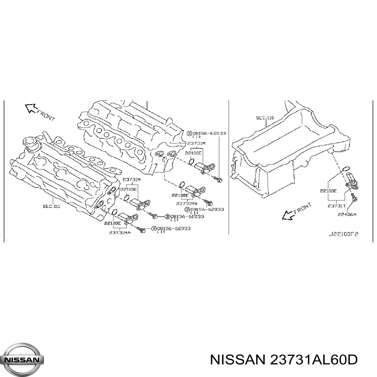 Generador de impulsos, cigüeñal  Nissan/Infiniti 23731AL60D precio, desde 23,55 EUR