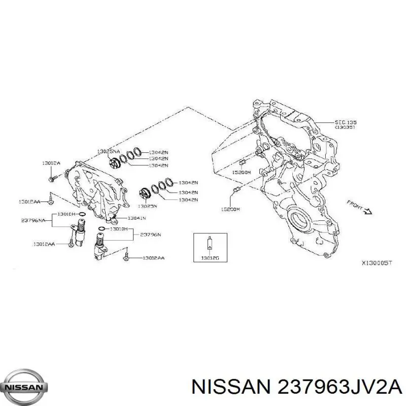 Válvula control, ajuste de levas para Nissan Rogue (T32U)