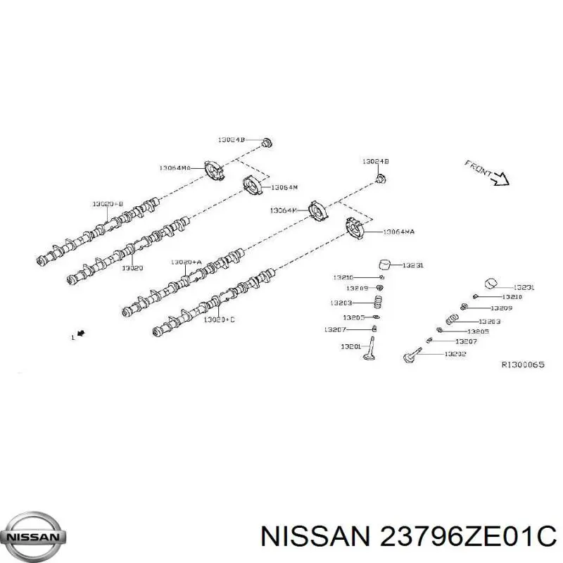 Válvula solenoide de posición del árbol de levas izquierda Nissan/Infiniti 23796ZE01C